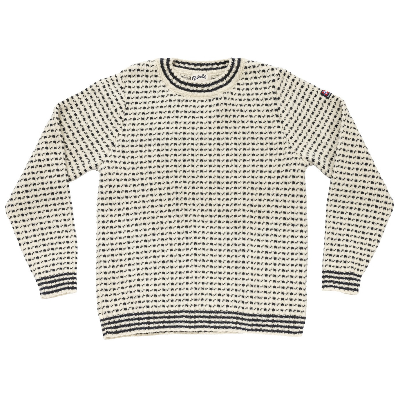 Svetr Devold Islender Refined Sweater Velikost: M / Barva: bílá/černá