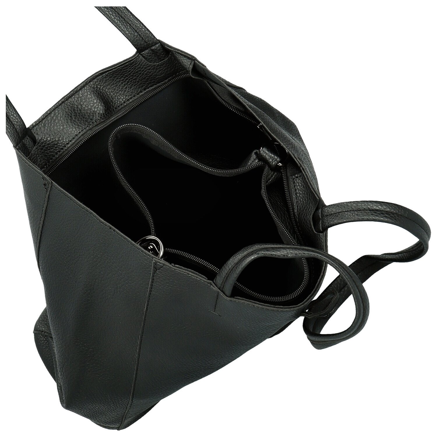 Trendy dámský koženkový set kabelek Alisia, černý