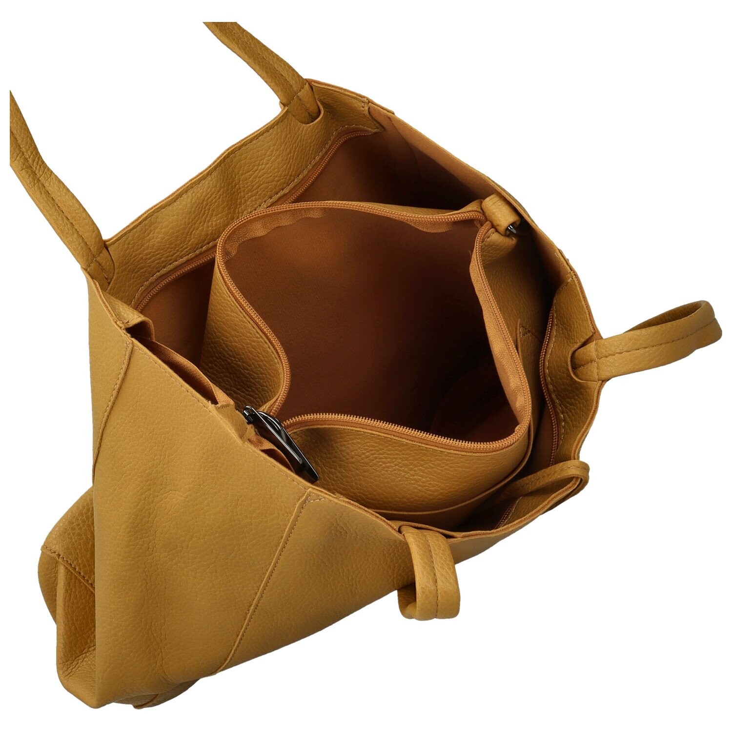 Trendy dámský koženkový set kabelek Alisia, žlutý