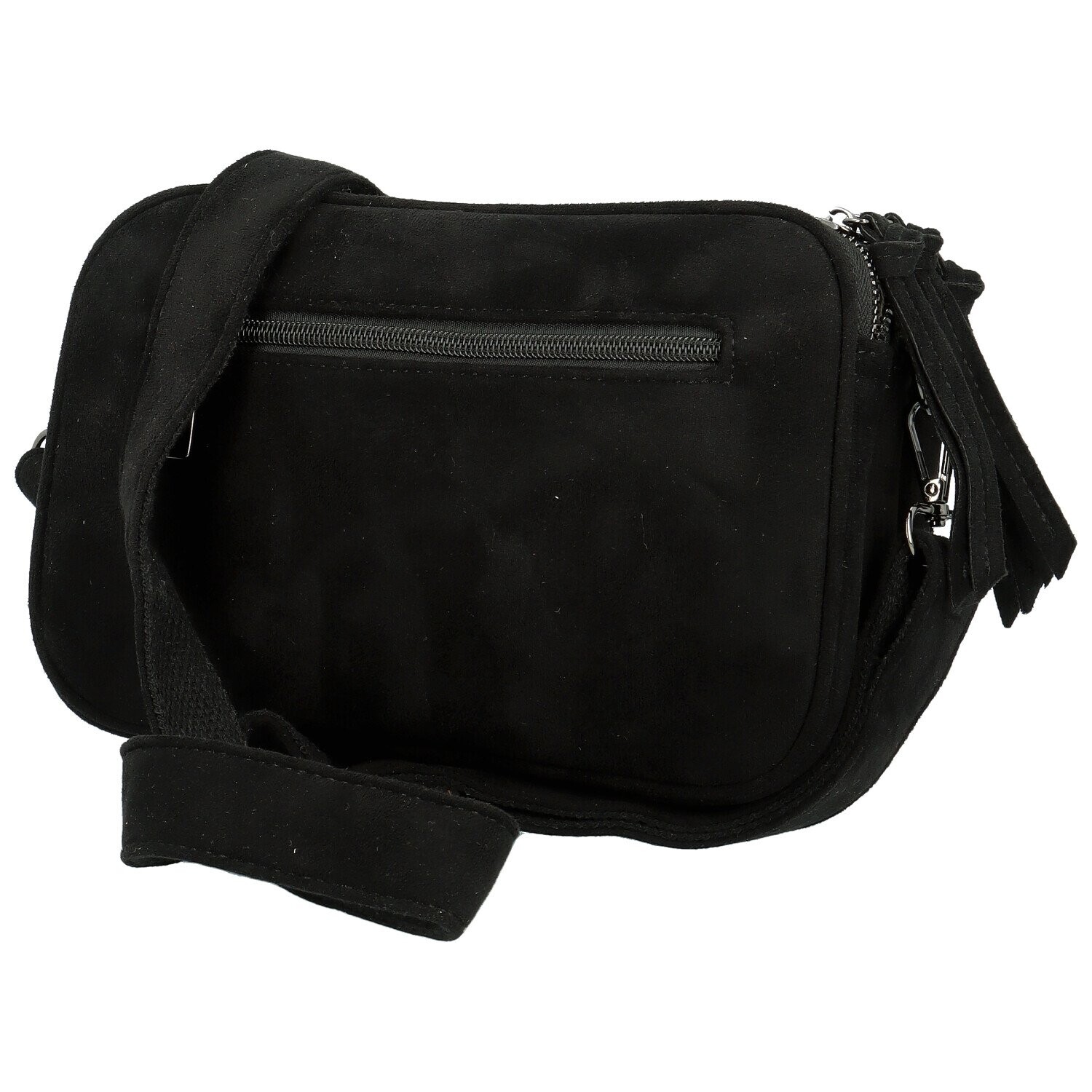 Stylová dámská koženková crossbody kabelka Ariona, černá