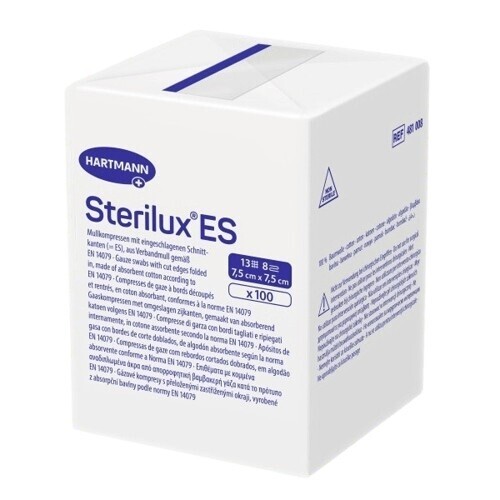 Hartmann Sterilux ES Gáza kompresní nesterilní 7.5x7.5cm 100ks