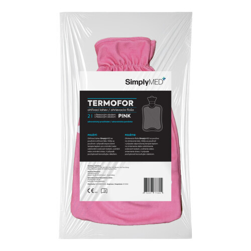 SimplyMed Termofor s fleesovým obalem Pink 2L