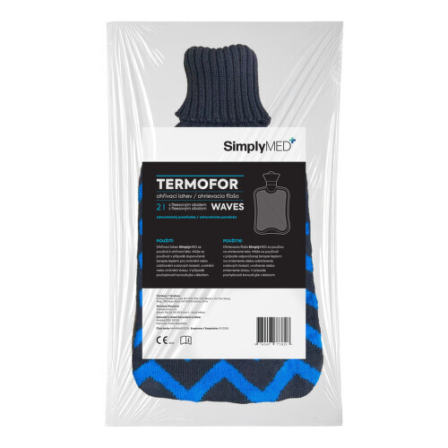 SimplyMed Termofor s pleteným obalem Waves 2L