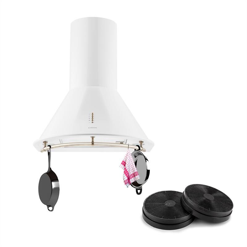 Klarstein Lumio Neo, retro odsavač par, sada na recirkulační provoz, 610 m³/h, bílý