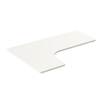 Powerton ERGO EDGE TOP Deska stolu rohová 160x110-60x2,5 cm, bílá