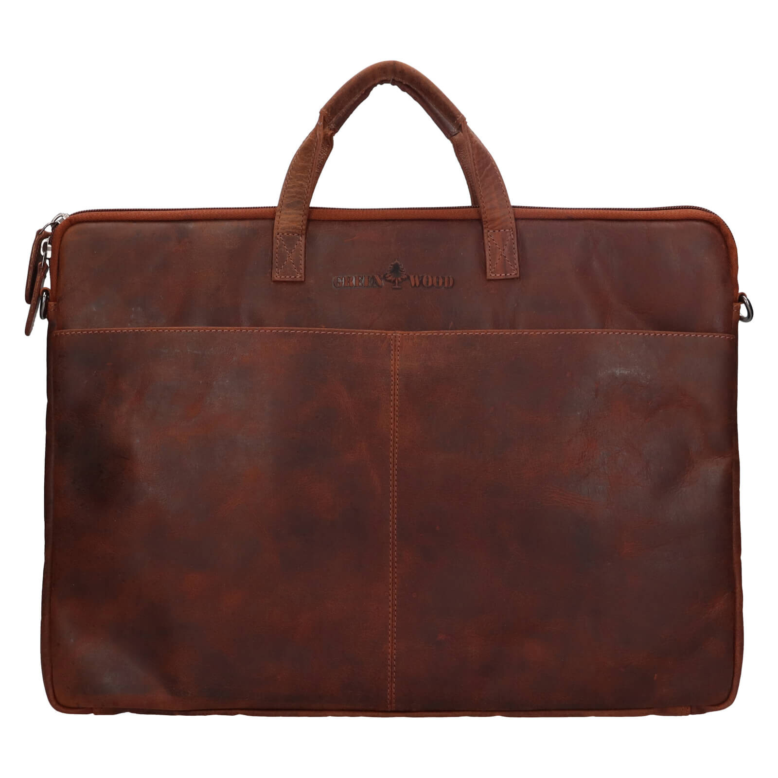 Pánská kožená taška na notebook Greenwood Malony - hnědá