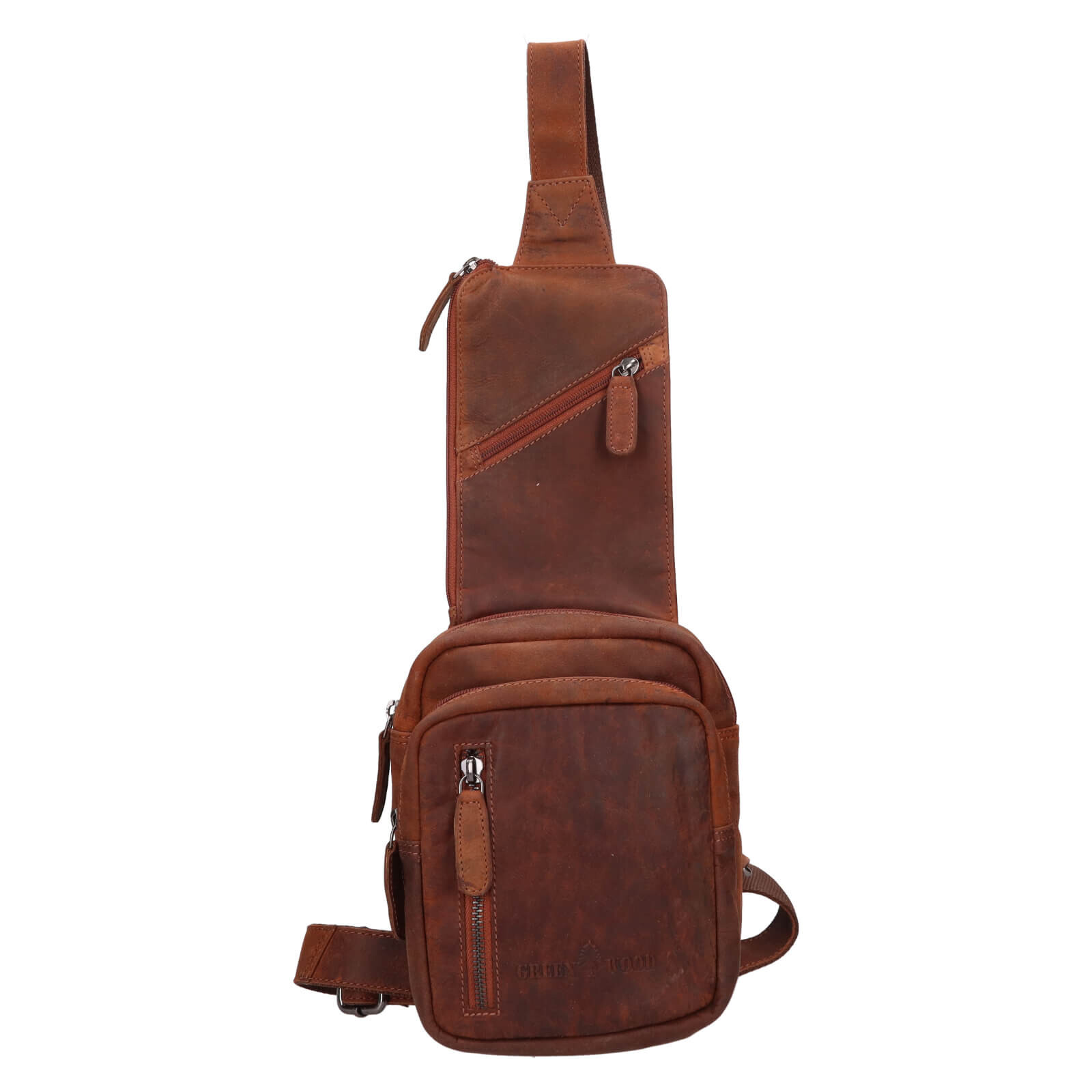 Pánská kožená taška přes rameno Greenwood Danes - hnědá