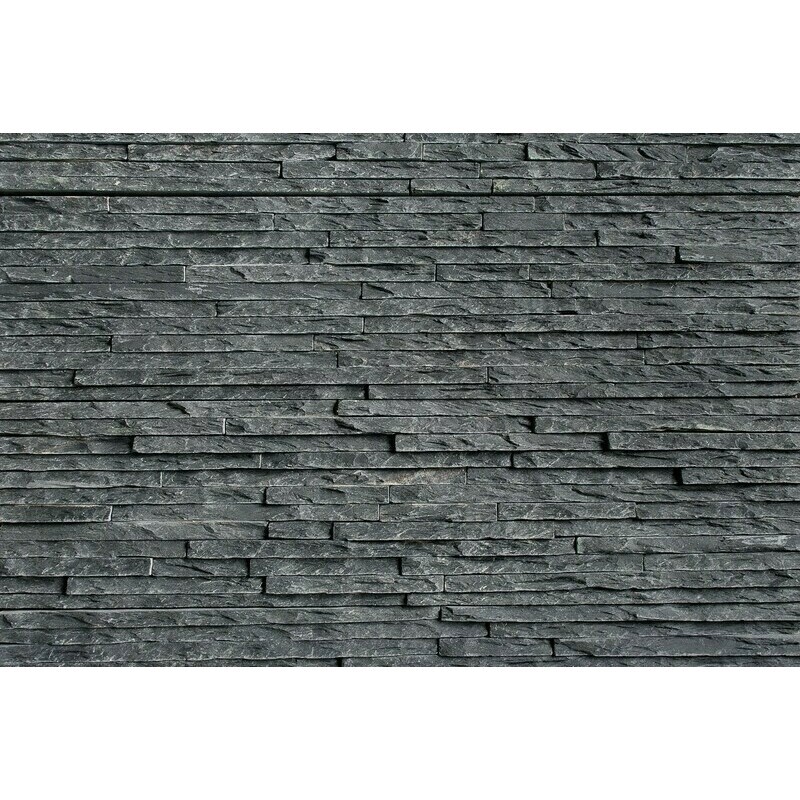 Obklad kamenný lepený DEKSTONE N 3003 Black Slate břidlice plošný – tenký pásek