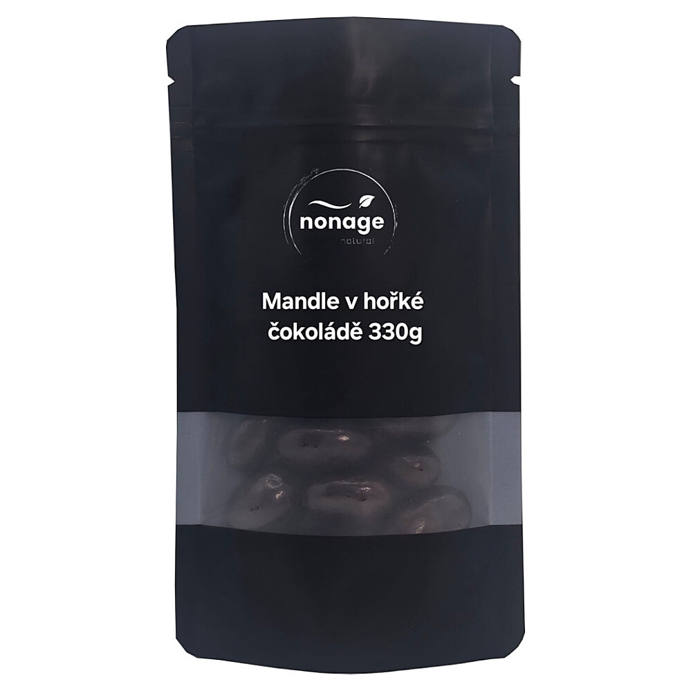 NONAGE Mandle v hořké čokoládě 330 g