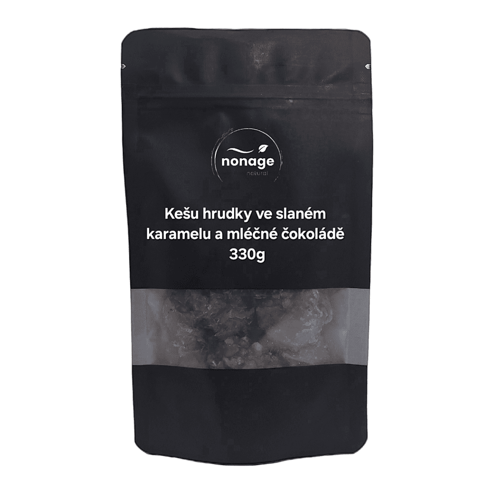 NONAGE Kešu hrudky slaný karamel v mléčné čokoládě 330 g