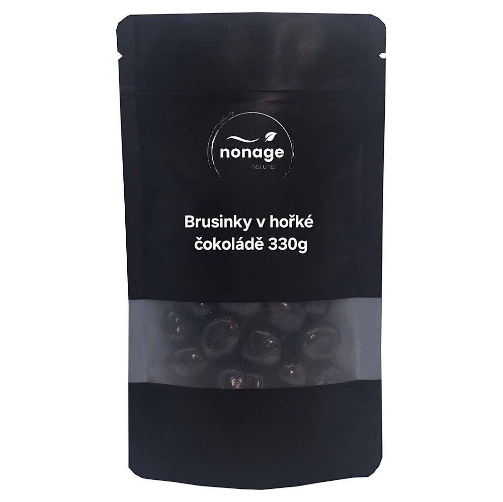 NONAGE Brusinky v hořké čokoládě 330 g