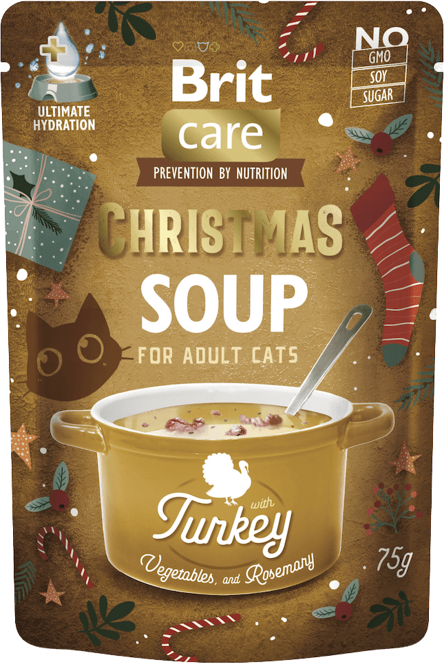 Kapsička Brit Care Cat Christmas krůtí polévka s mrkví 75g