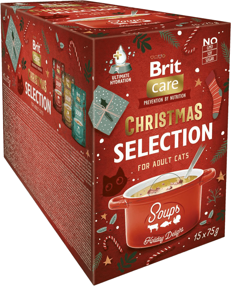 Kapsičky Brit Care Cat Christmas polévky multipack 15x75g