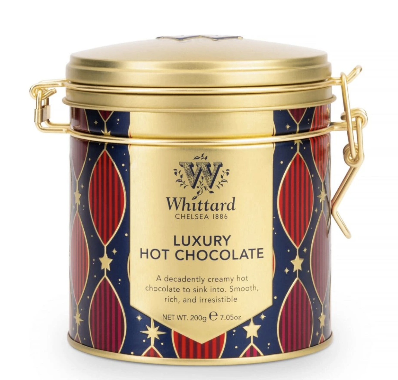 Vánoční plechovka s horkou čokoládou