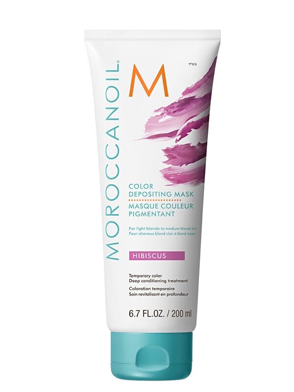 Tónující maska na vlasy Hibiscus (Color Depositing Mask) Moroccanoil - 200 ml