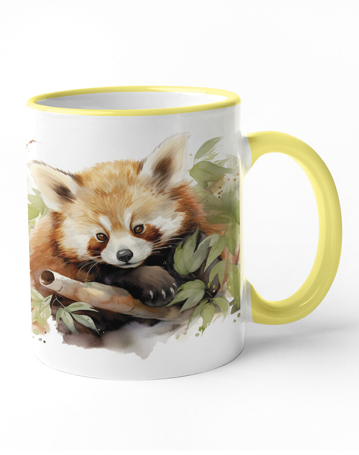 Keramický hrnek s pandou červenou