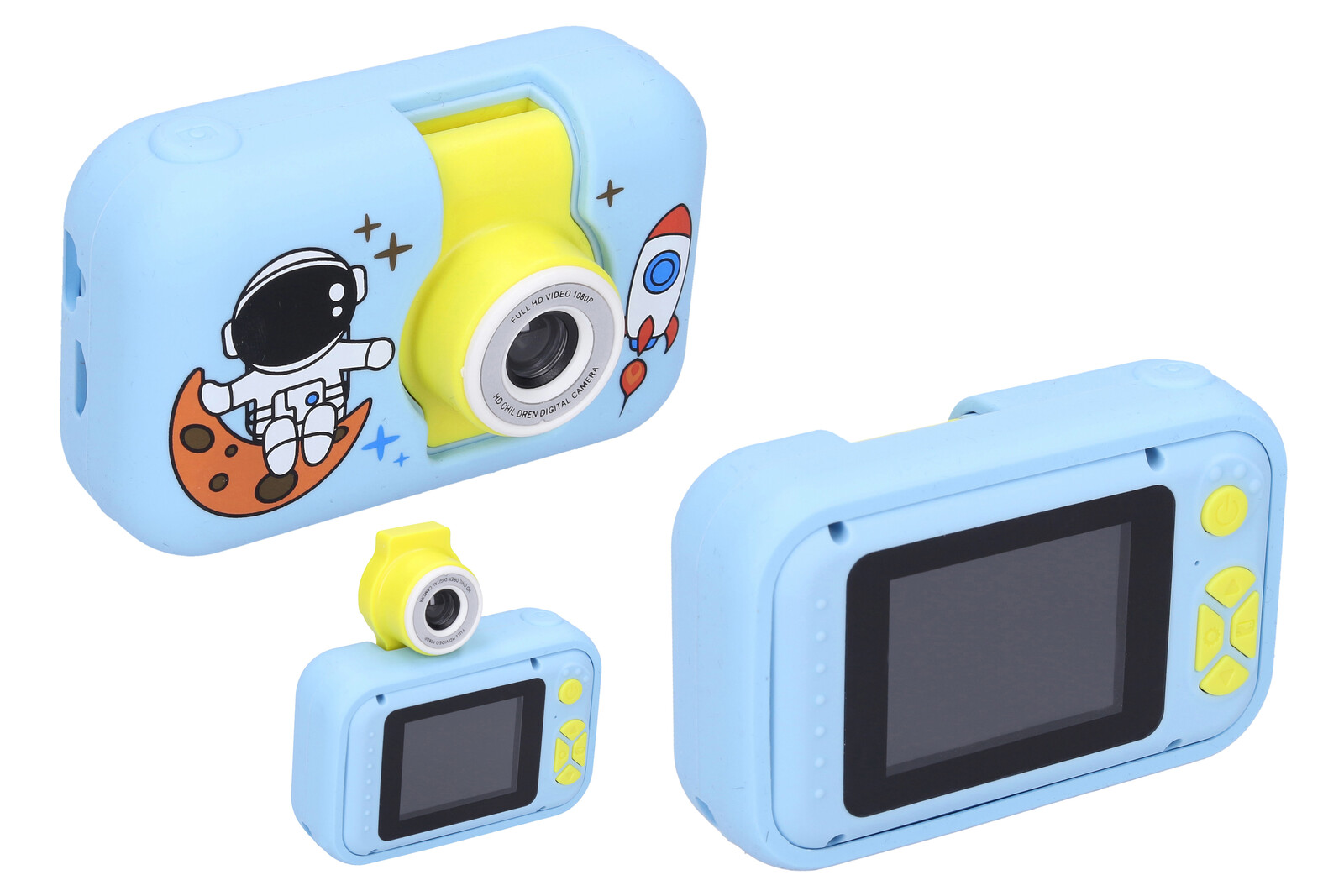 Dětský digitální fotoaparát výklopný objektiv silikonové pouzdro - foto 40Mpx, video Full HD