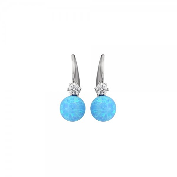 Náušnice se syntetickými opály 337-087-000971 1.95g