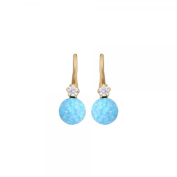 Náušnice se syntetickými opály 237-087-000971 2.55g