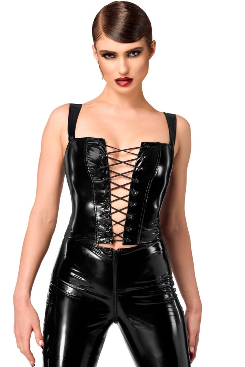 Černý korzetový top Dominae Frontbind