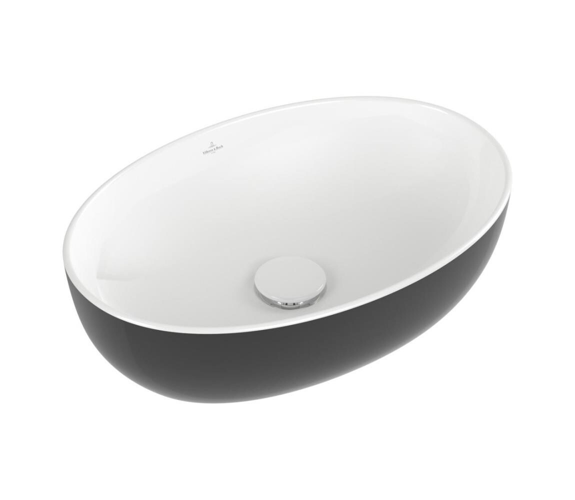 Villeroy & Boch 438848BCT8 - Zápustné umyvadlo ARTIS 48x32,5 cm keramika/černá 438848BCT8