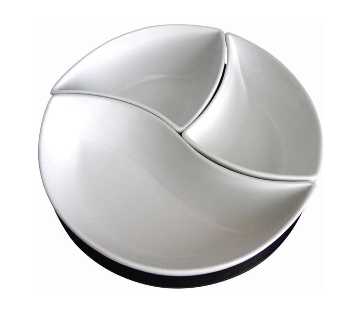 UTC Sada misek s podnosem TORO 3 ks keramika/dřevo 590049