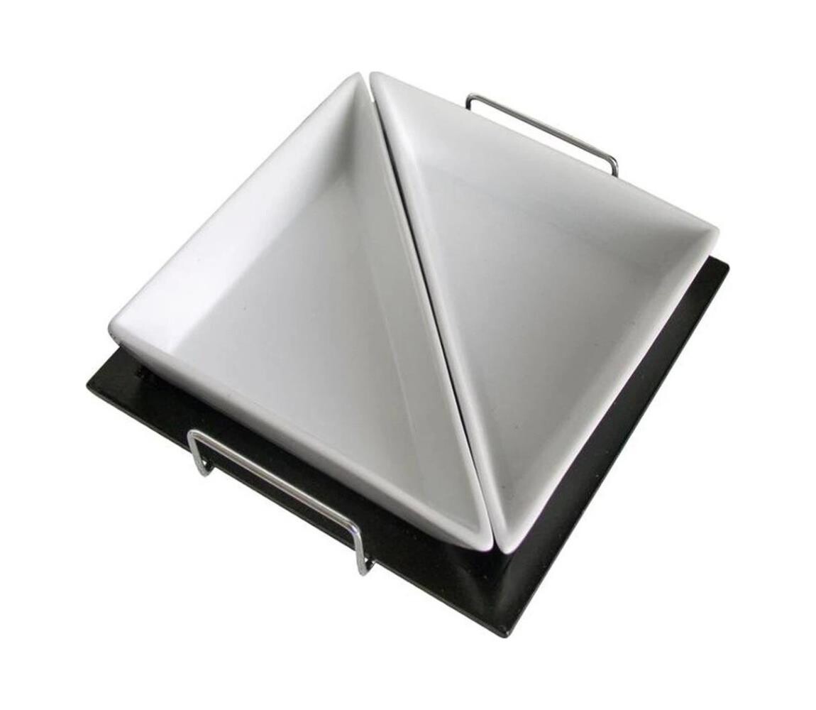 UTC Sada misek s podnosem TORO 2 ks keramika/dřevo 590053