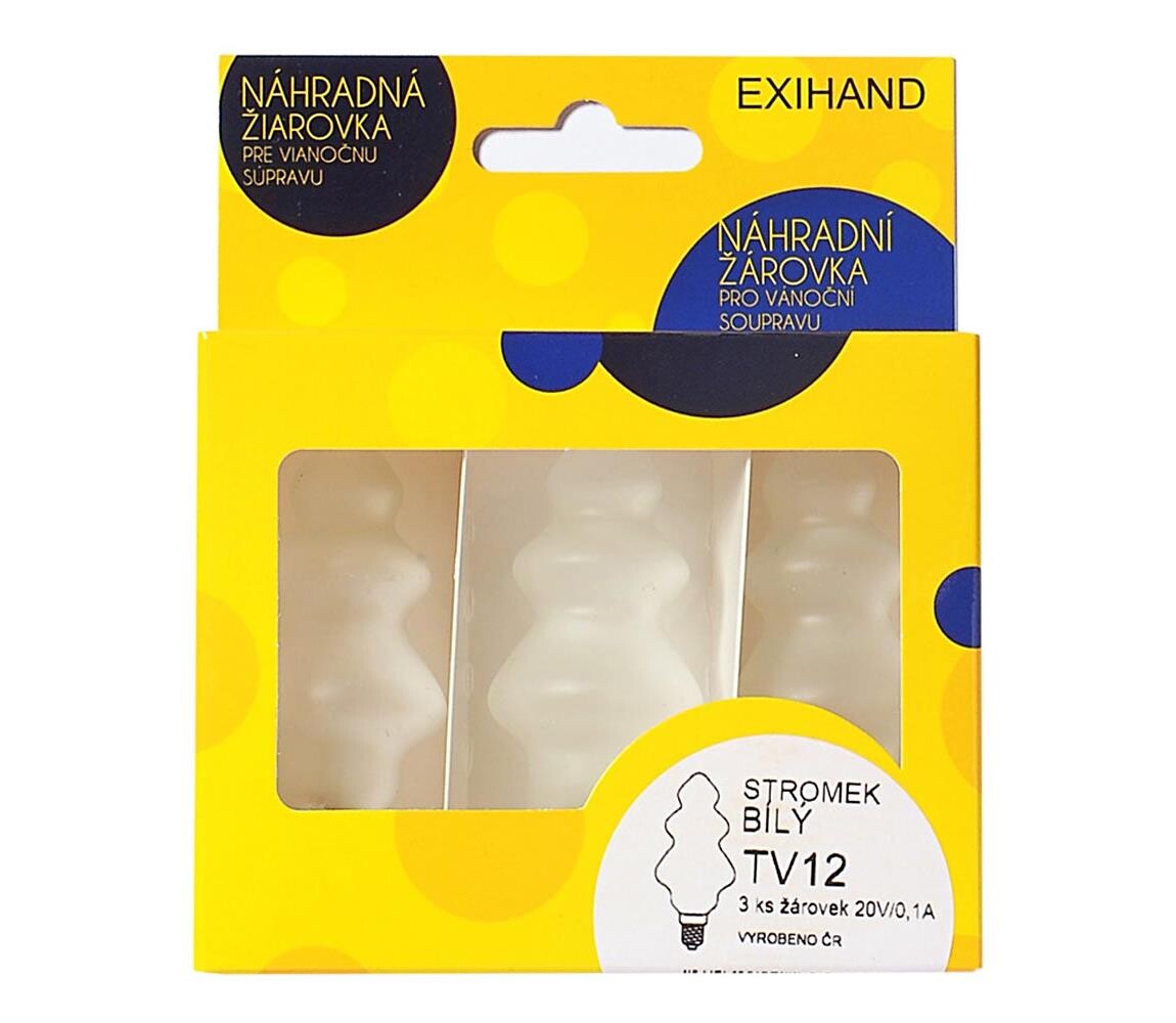 SADA 3 x Náhradní žárovka TREE E10/20V/0,1A bílá 164600.B