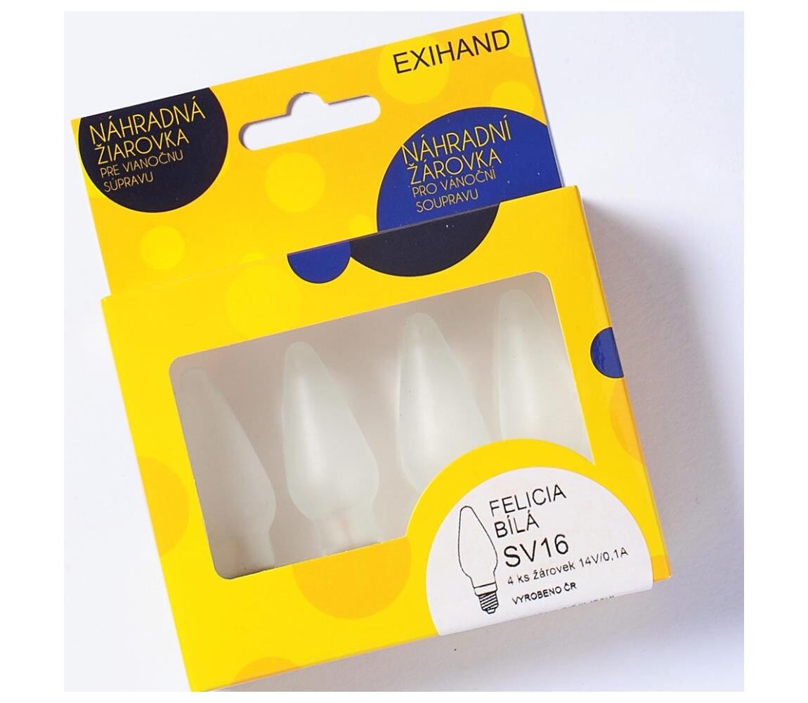 SADA 4 x Náhradní žárovka FELICIA E10/14V/0,1A bílá 166600.B