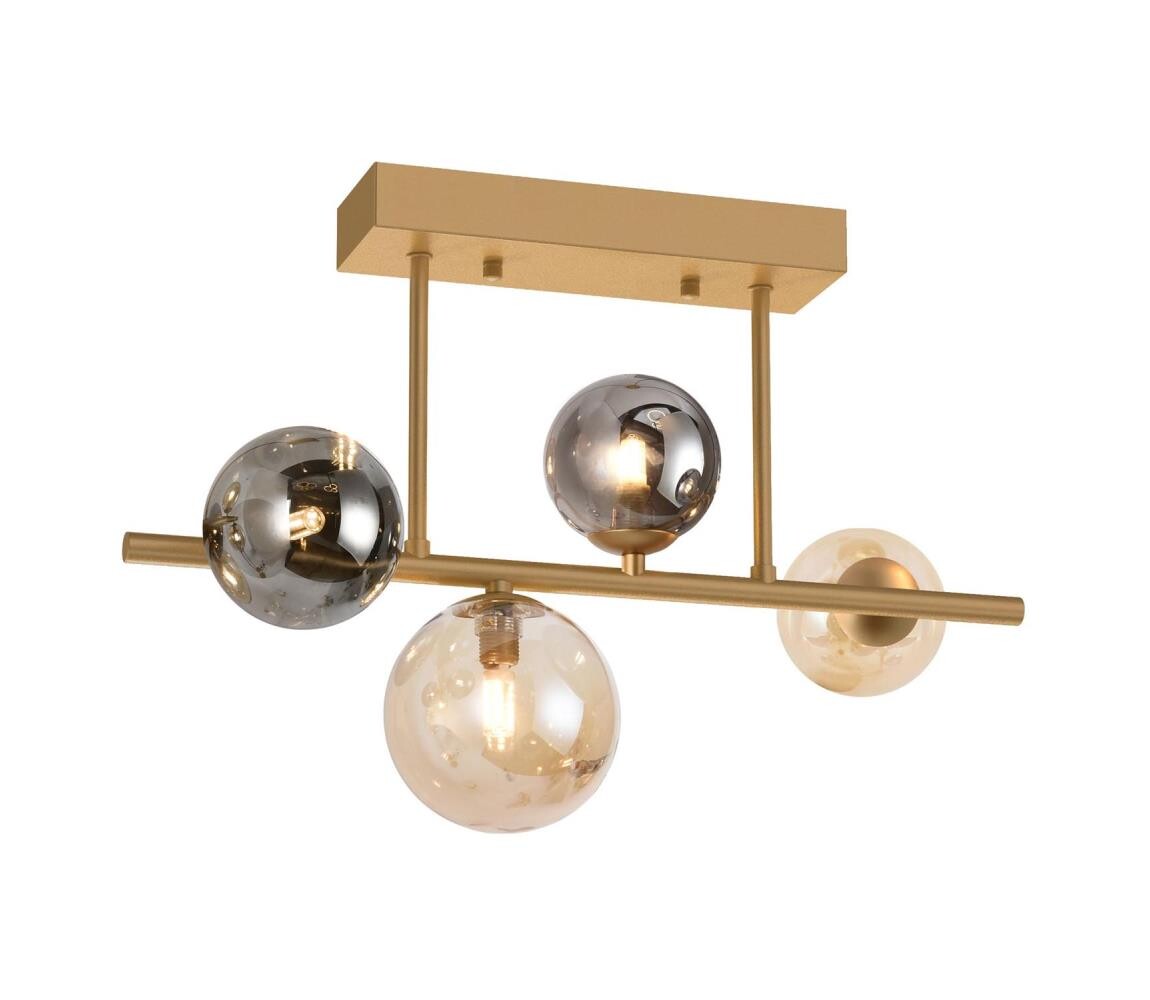 Zuma Line MX5918-4-EGN - Lustr na tyči VILLA 4xG9/3,5W/230V zlatá MX5918-4-EGN