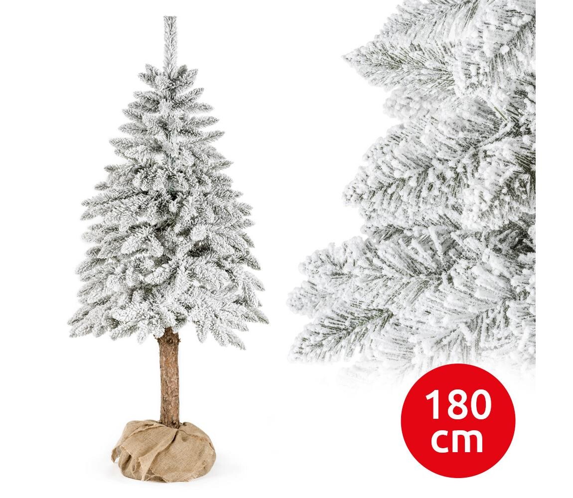 Vánoční stromek na kmenu NATURAL WITH SNOW 180 cm smrk 5902280052166