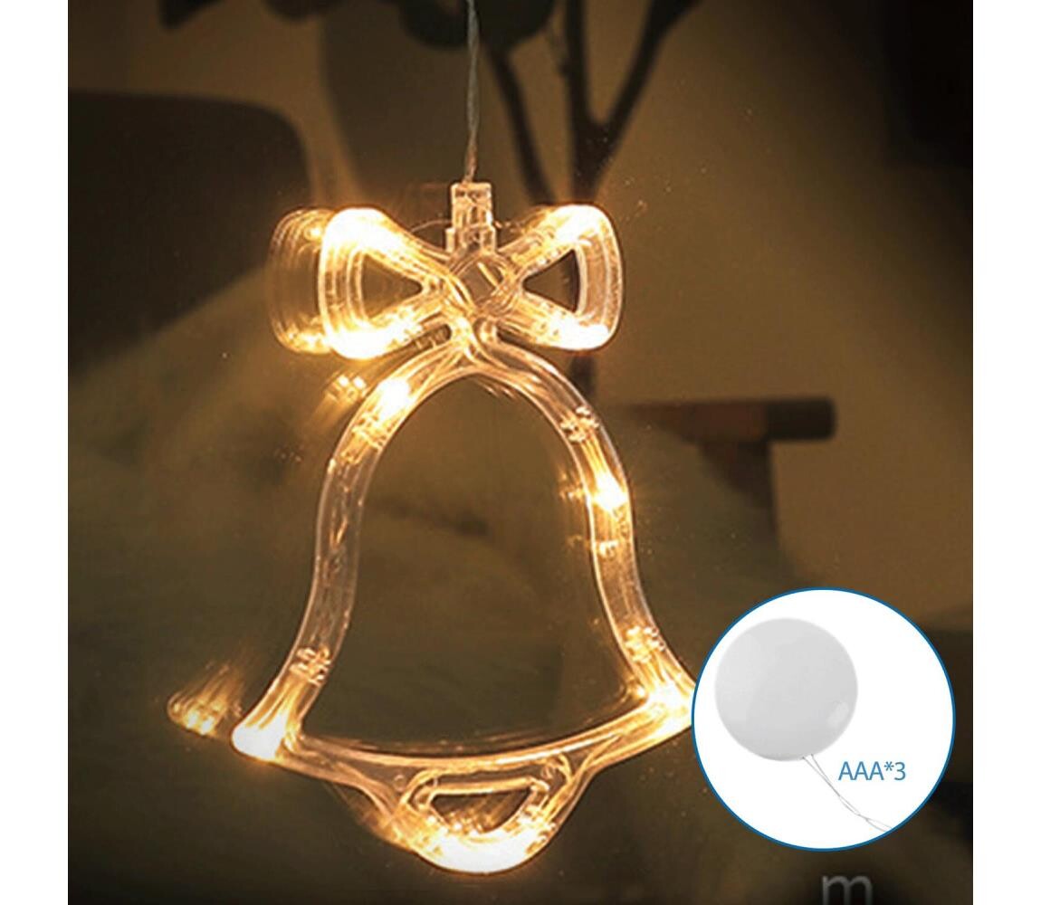B.V.  - LED Vánoční dekorace LED/3xAAA zvonek 18cm B10303K5T