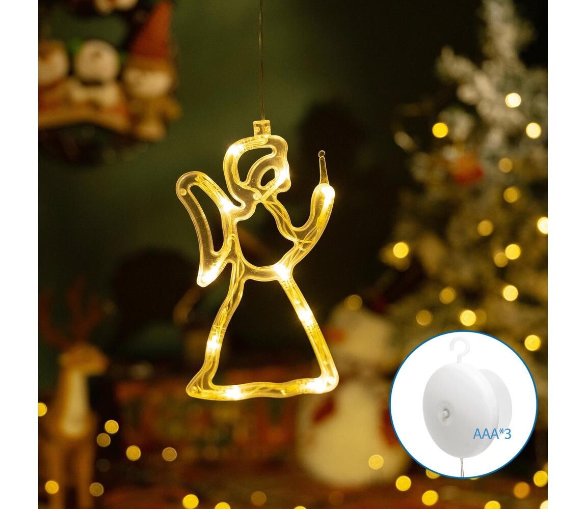 B.V.  - LED Vánoční dekorace LED/3xAAA andílek 21cm B10303K5V