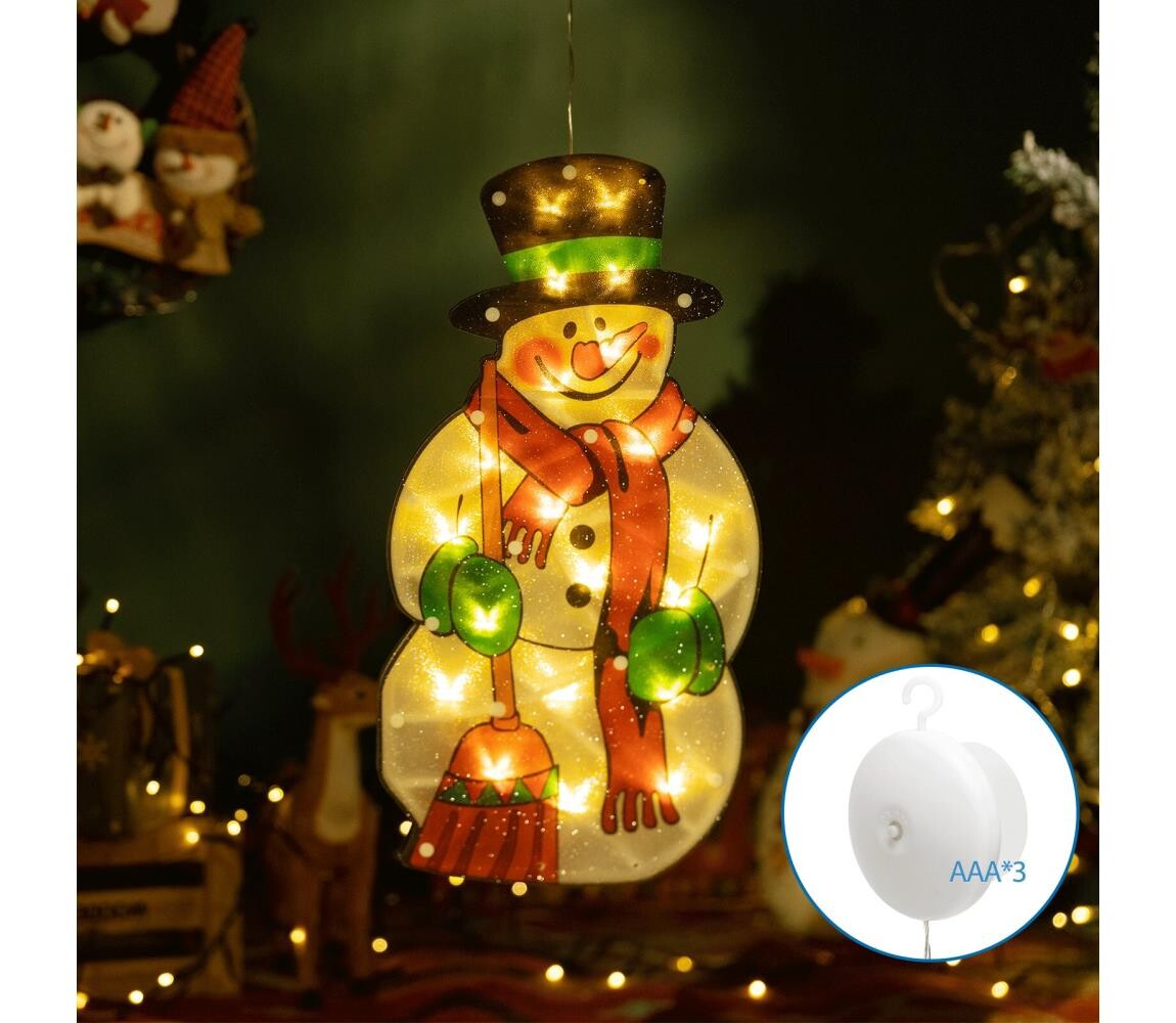 B.V.  - LED Vánoční dekorace LED/3xAAA sněhulák 25cm B10303K61