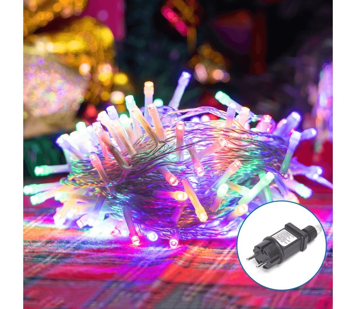 B.V.  - LED Venkovní vánoční řetěz 200xLED/8 funkcí 23m IP44 multicolor B103031P9