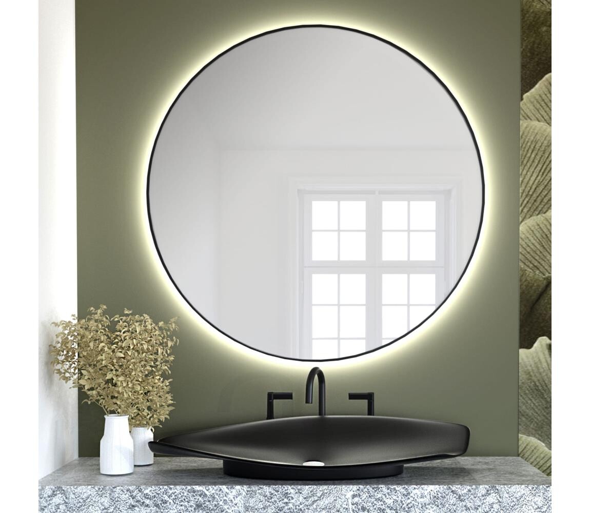 Baltica Design - LED Zrcadlo s pods. BRIGHT 15W/230V 4500K pr. 80 cm IP65 černá Bright 80 BLACK, neutral
