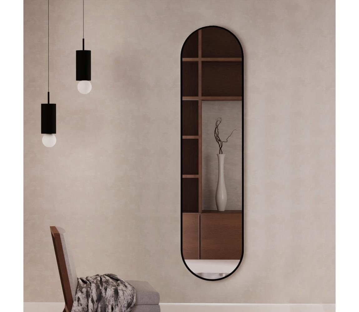 Baltica Design - Nástěnné zrcadlo TINY BORDER 155x40 cm černá TINY BORDER Pastille 155x40 BLACK