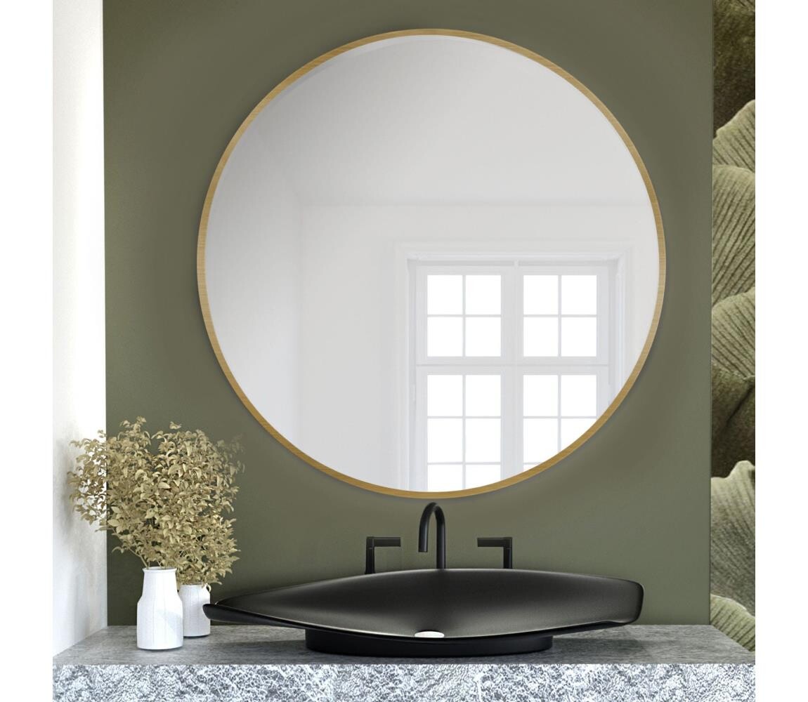 Baltica Design - Nástěnné zrcadlo TINY BORDER pr. 60 cm zlatá Tiny Border Round 60 Golden