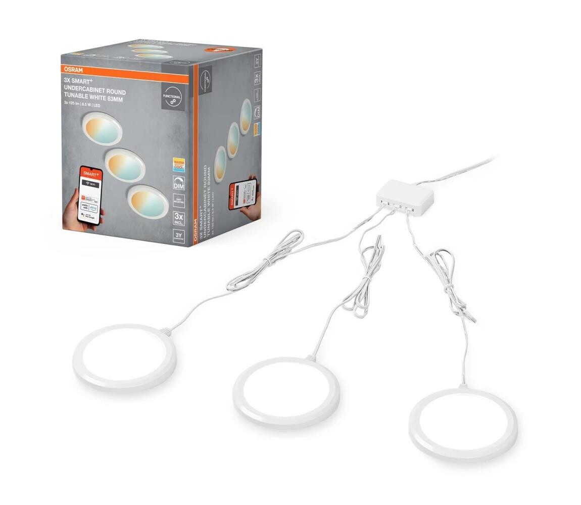 Osram -SADA 3x LED Stmívatelné podlinkové svítidlo SMART+ LED/6,5W/230V Wi-Fi 4099854507519