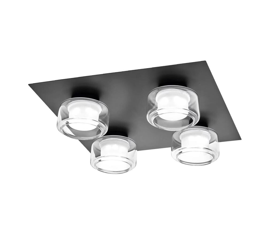 Osram -LED Koupelnové stropní svítidlo ORBIS FLAME 4xLED/5,5W/230V IP44 černá 4099854447945