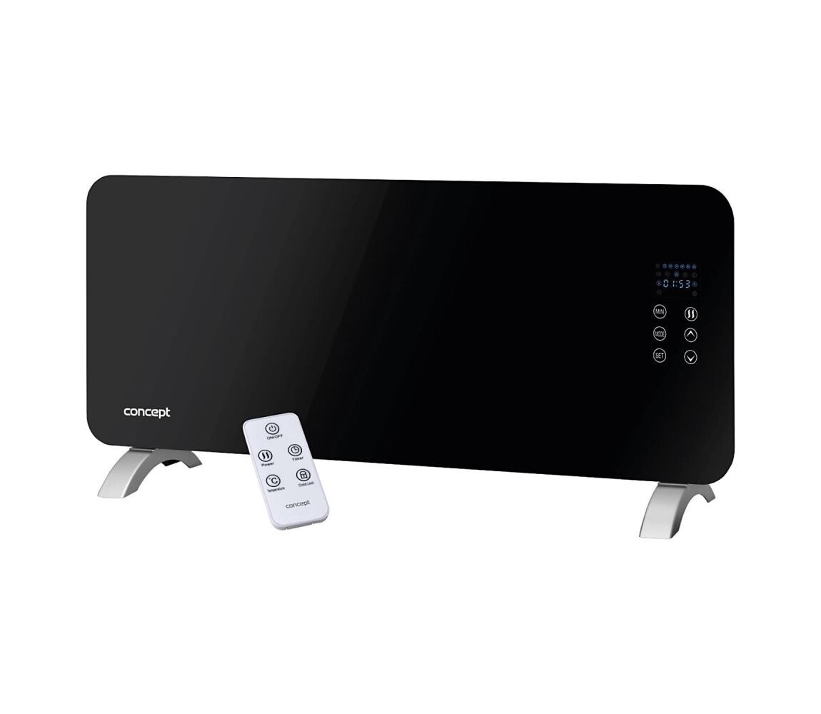 Concept KS4010 - Elektrický přímotop/konvektor 2000W IP24 černá+dálkové ovládání KS4010