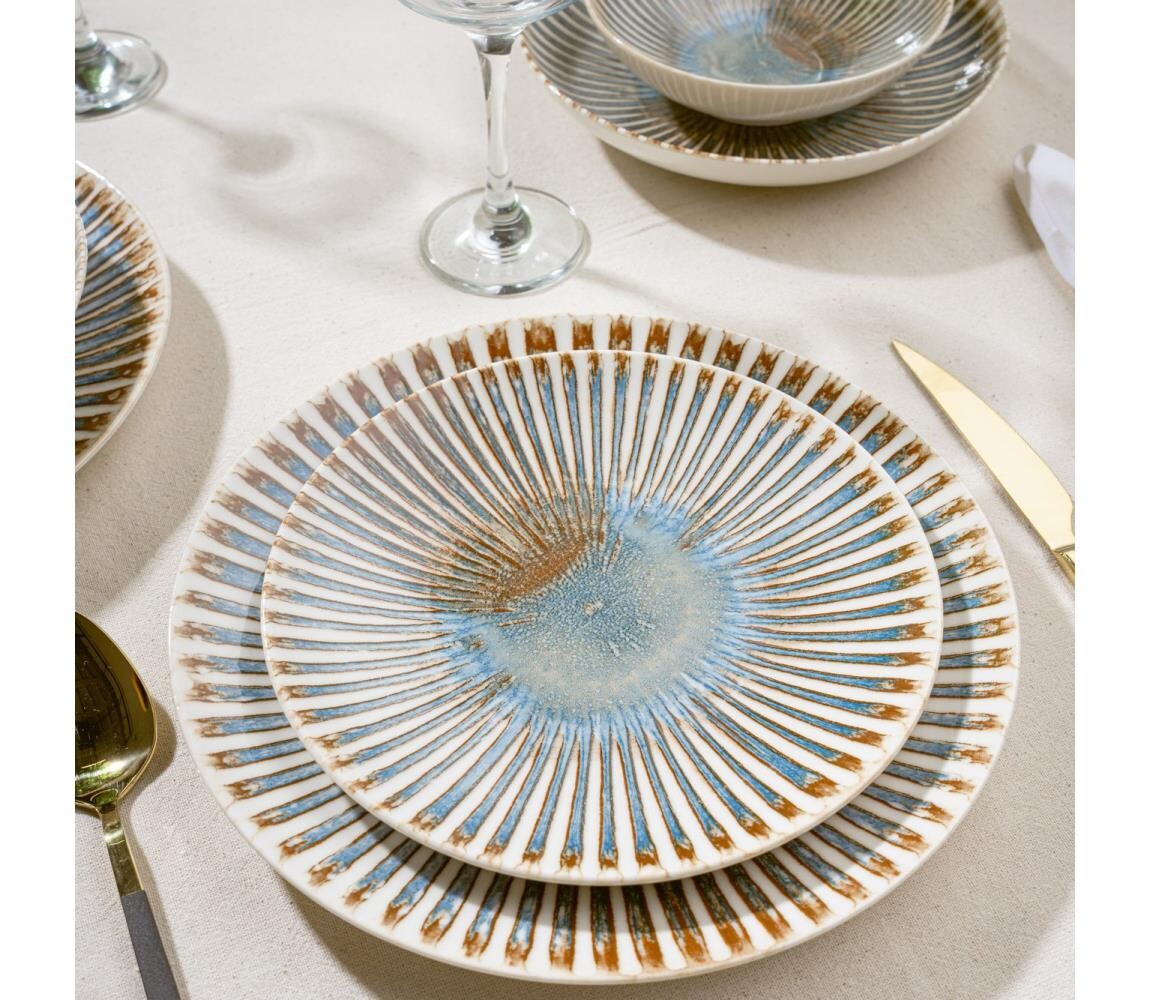 Jídelní sada 24 ks pestrobarevná/porcelán 387GRP1354