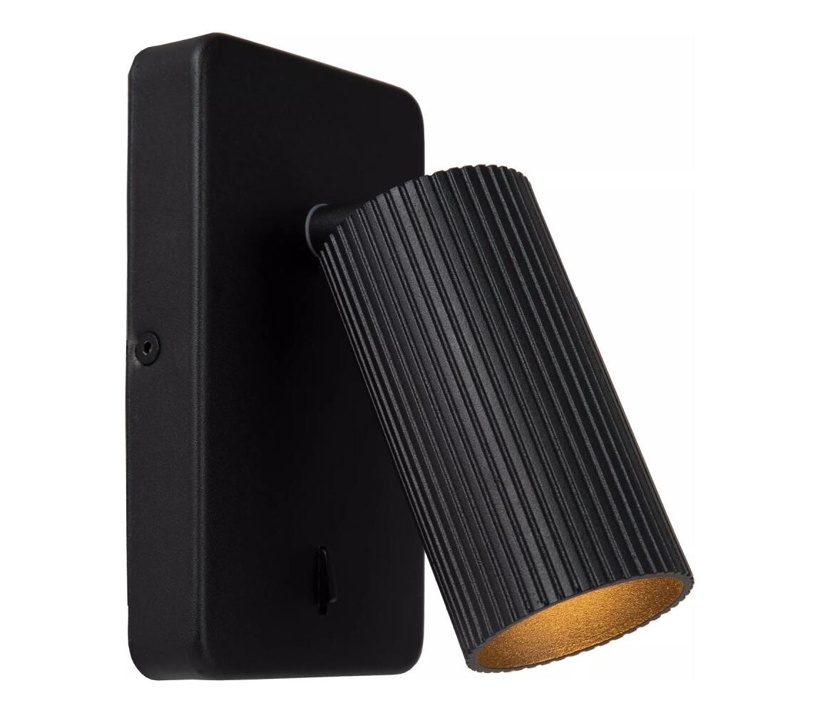 Lucide 09239/11/30 - Nástěnné bodové svítidlo CLUBS 1xGU10/40W/230V černá 09239/11/30