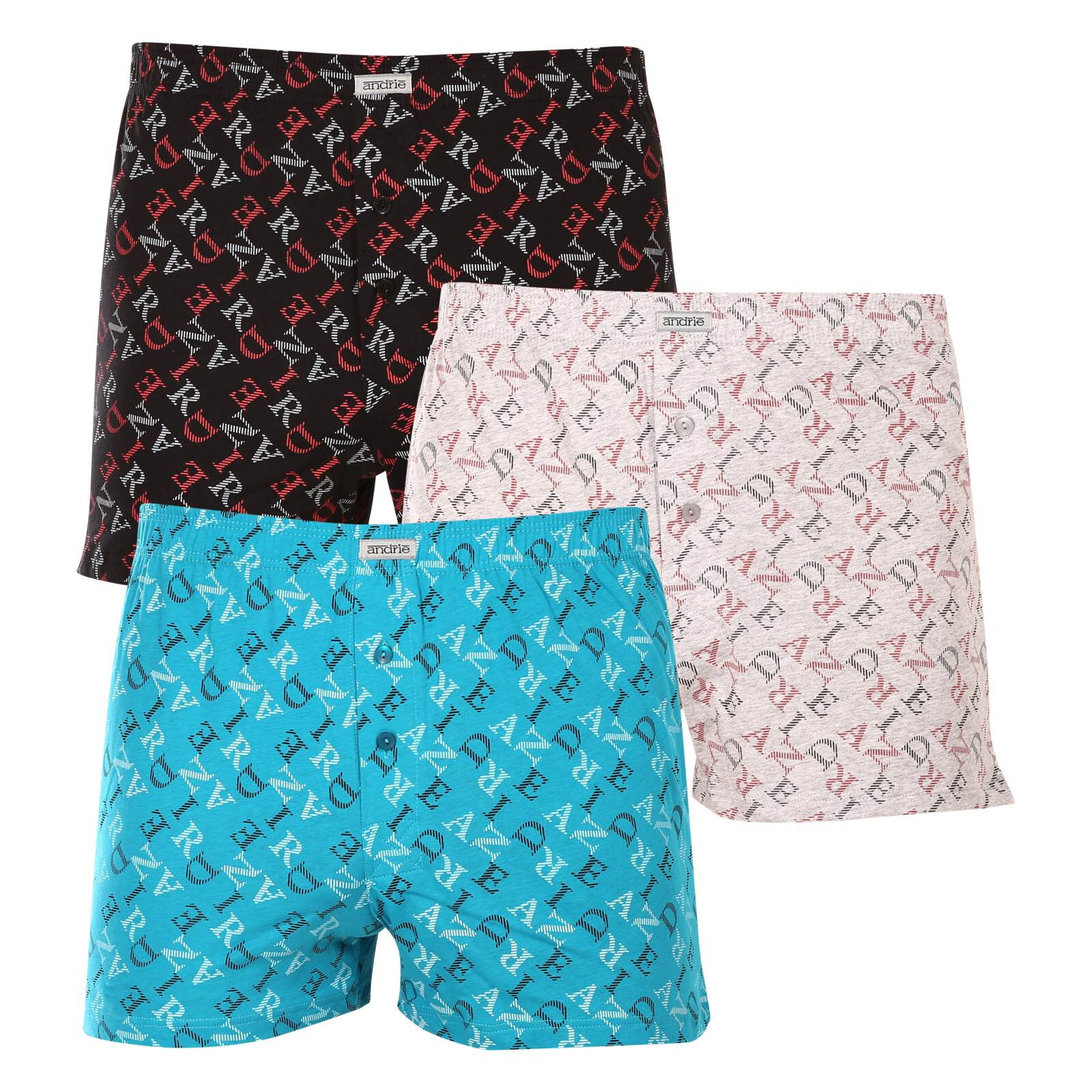 3PACK pánské trenky Andrie vícebarevné (PS 5741) 3XL, trenýrky