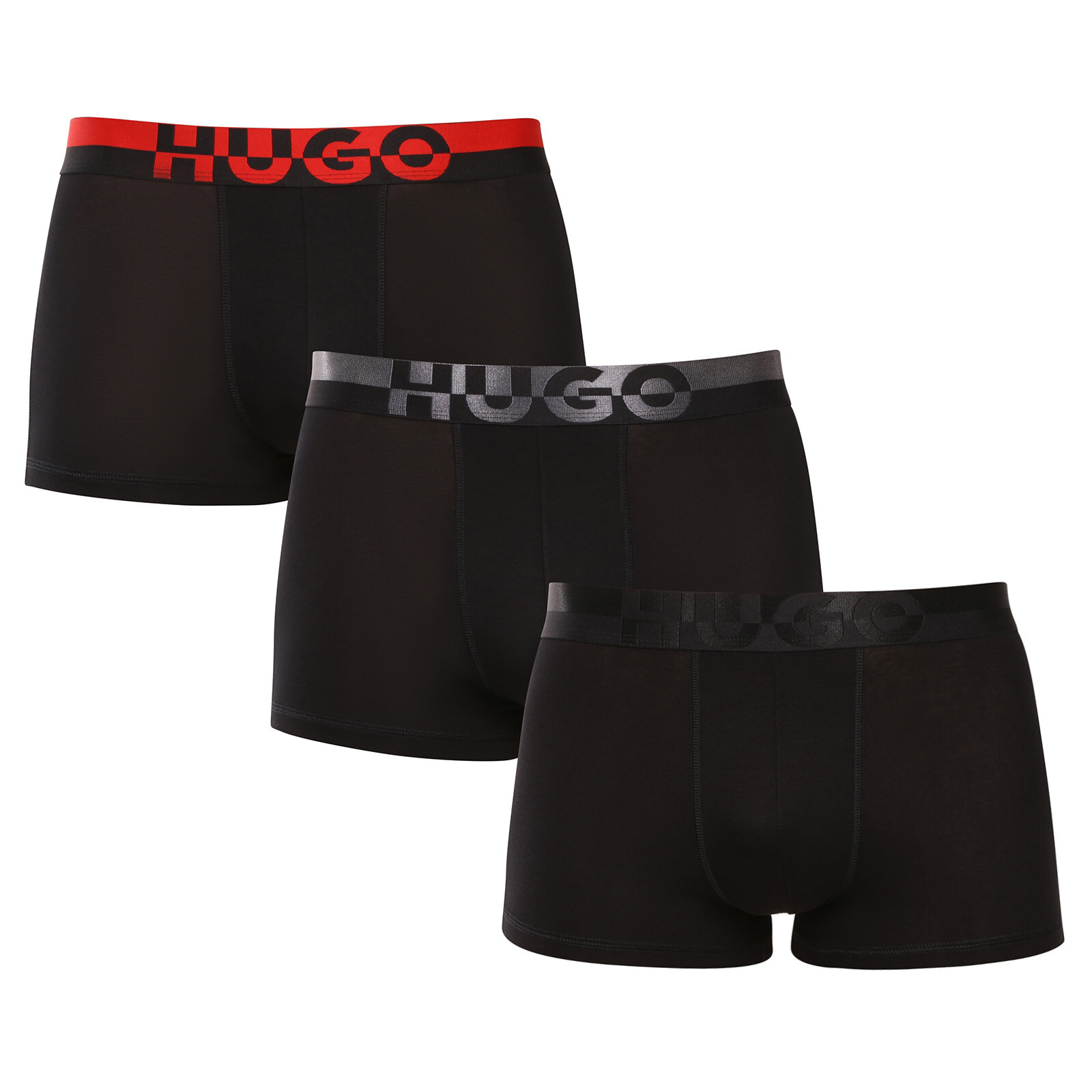 3PACK pánské boxerky HUGO černé (50545667 002) M, trenky / trenýrky