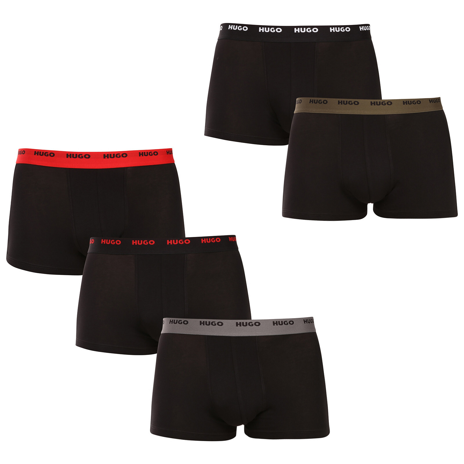 5PACK pánské boxerky HUGO černé (50532619 003) M, trenky / trenýrky