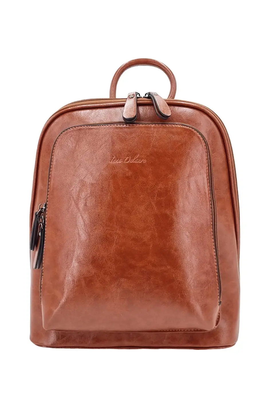 Moderní hnědý dámský batoh UOM86