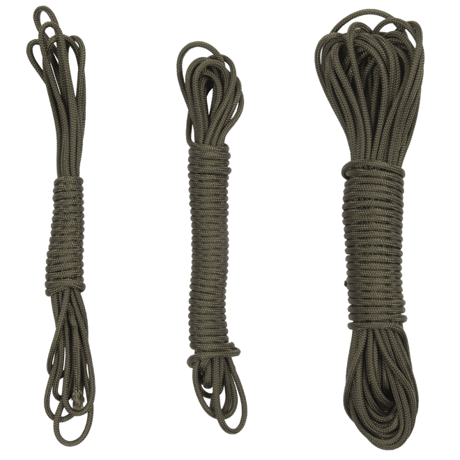 Šňůra padáková prořez olivová 12 m