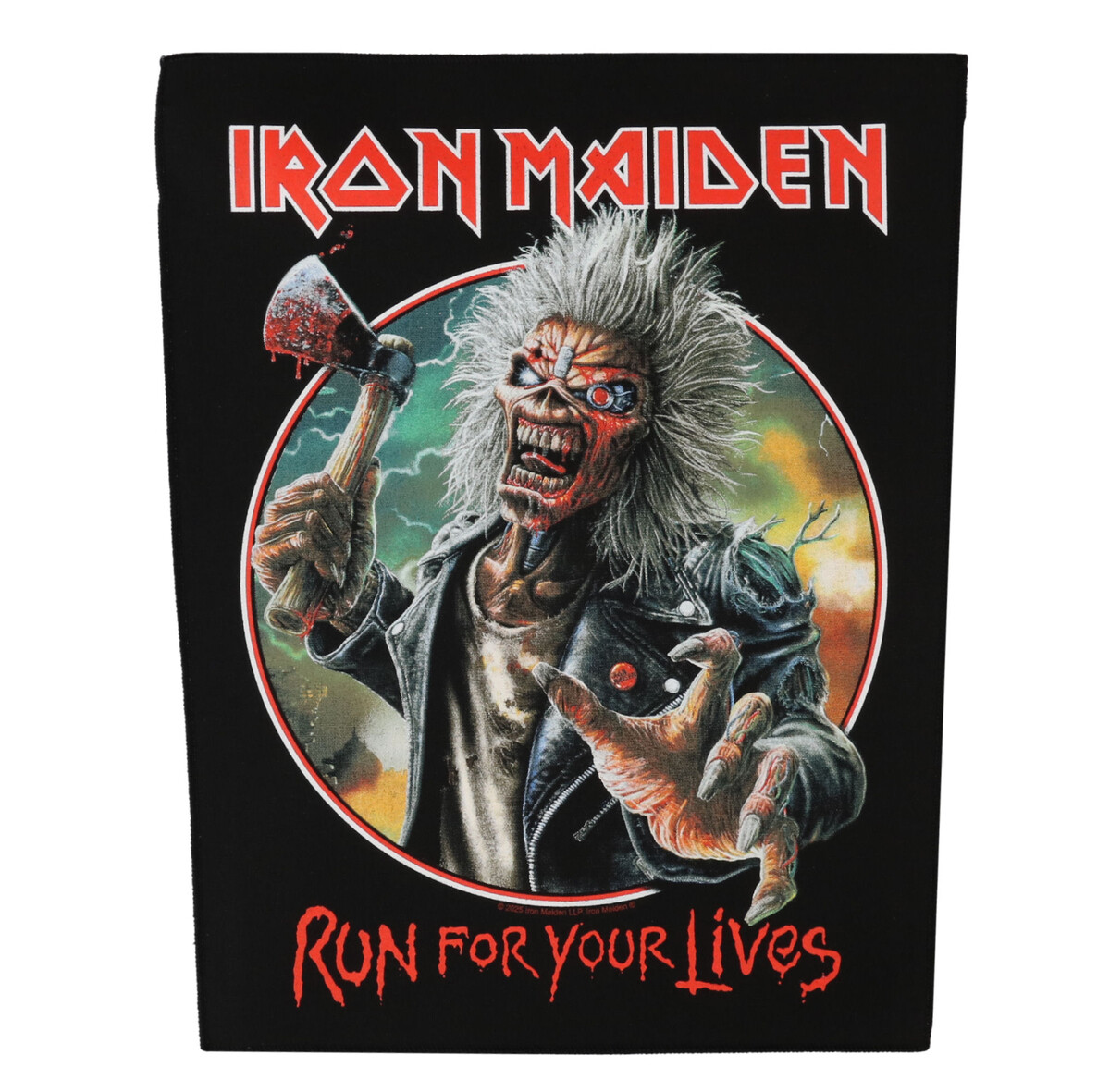 nášivka velká IRON MAIDEN - RUN FOR YOUR LIVES - RAZAMATAZ