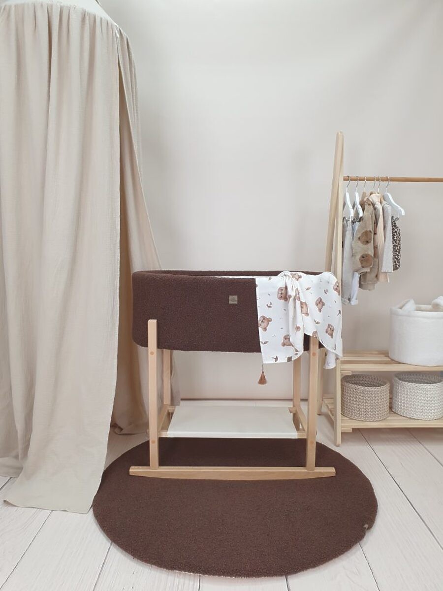 Ourbaby fabric brown sleeping basket 40878-0 hnědá